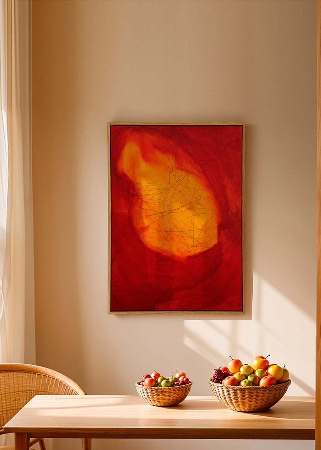 Obraz abstrakcyjny czerwono-żółty – Canvas2