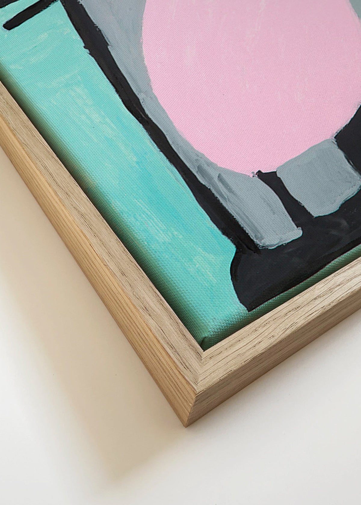 Plakat dziecięcy różowy pingwin uroczy – Canvas detail