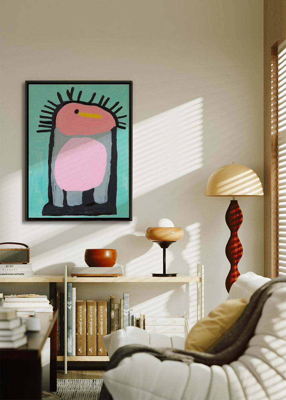 Plakat dziecięcy różowy pingwin uroczy – Canvas1