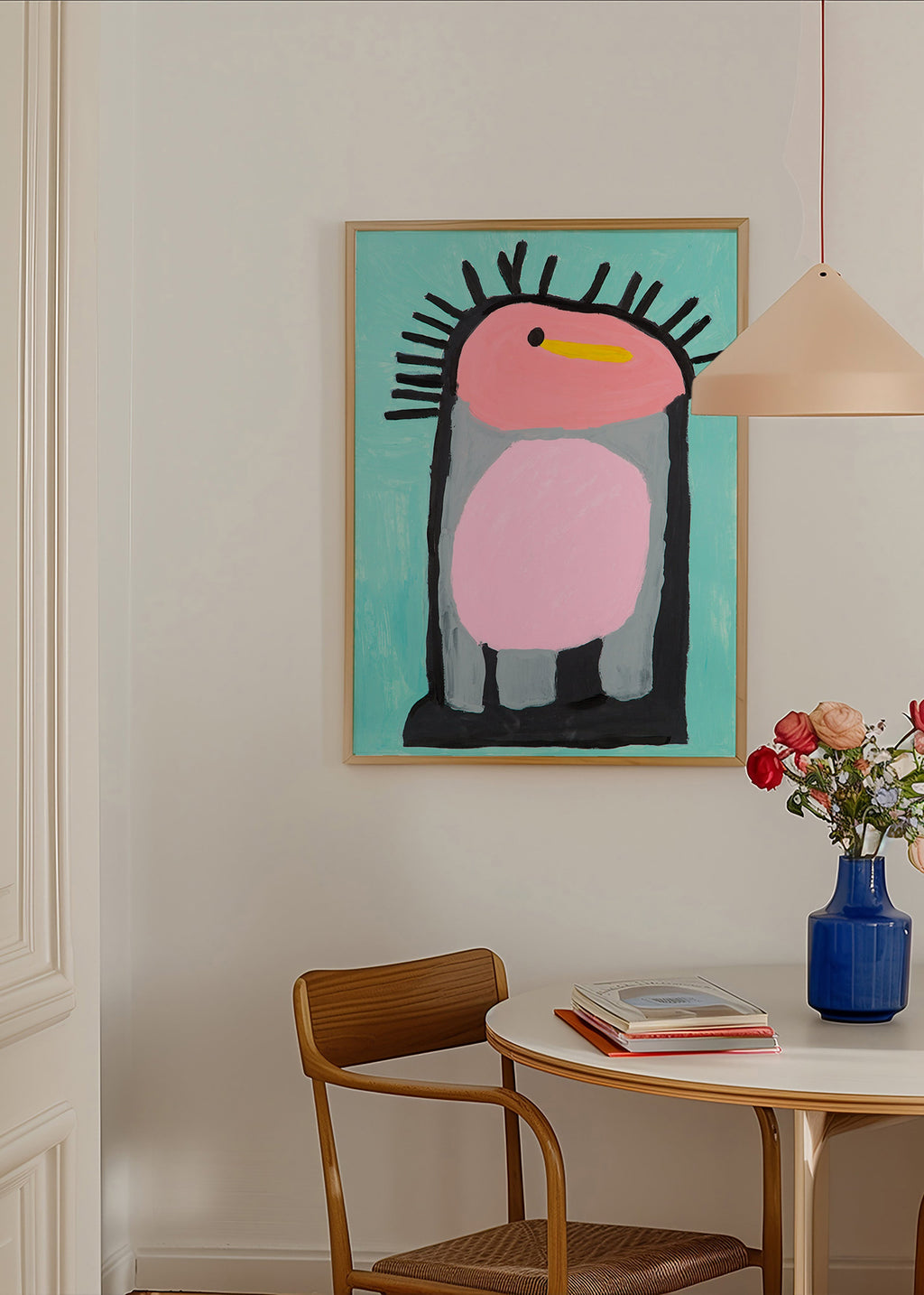 Plakat dziecięcy różowy pingwin uroczy – Product1