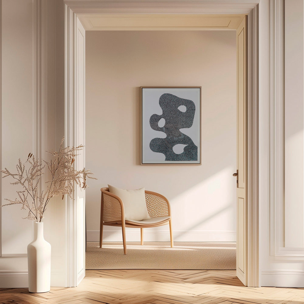 Abstrakcja kropkowana z dużą sylwetką – Canvas1