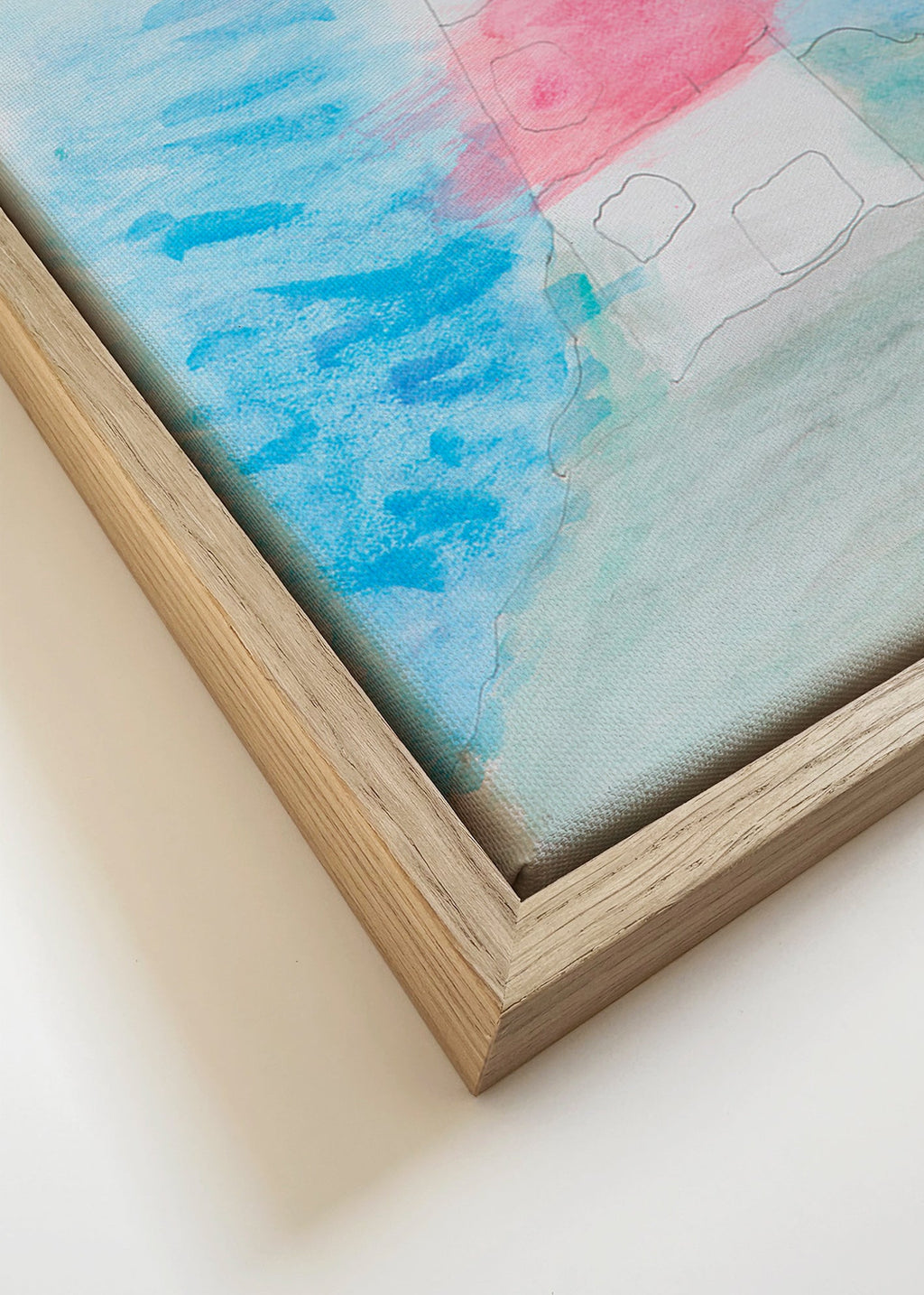 Sztuka krajobrazu: latarnia morska akwarela – Canvas detail