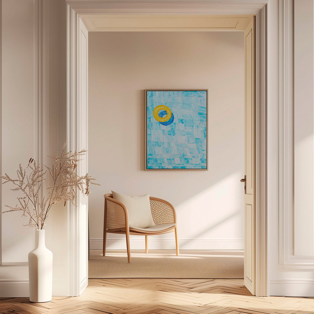 Minimalistyczny obraz z żółtym kołem – Canvas1