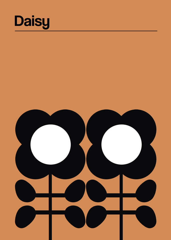 Plakat botaniczny Daisy minimalistyczny