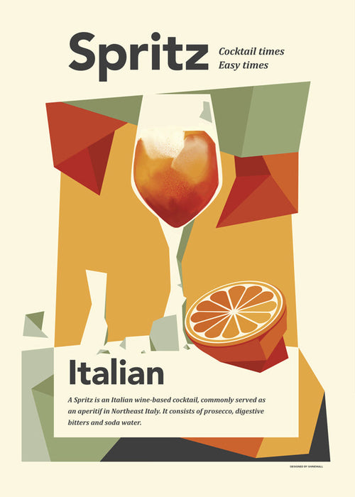 Sztuka do kuchni Spritz włoski plakat vintage