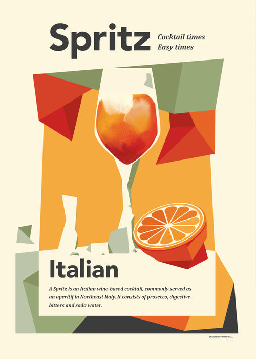 Aperol spritz print - Unframed art print