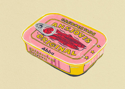 Sztuka do kuchni puszka anchois w różu