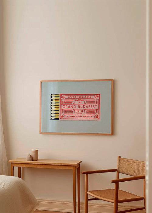 Plakat miasta w stylu pudełka z zapałkami
