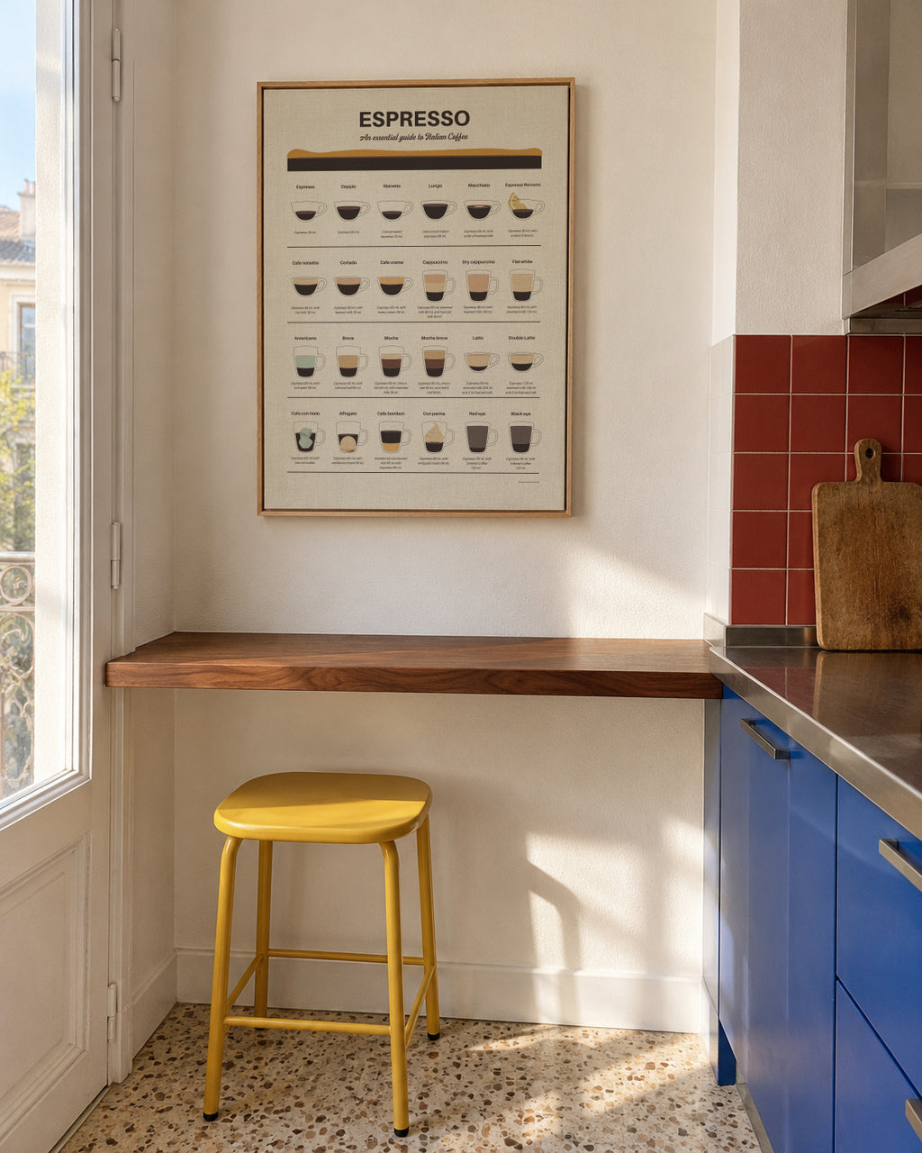 Espresso Guide - Framed canvas in an interior