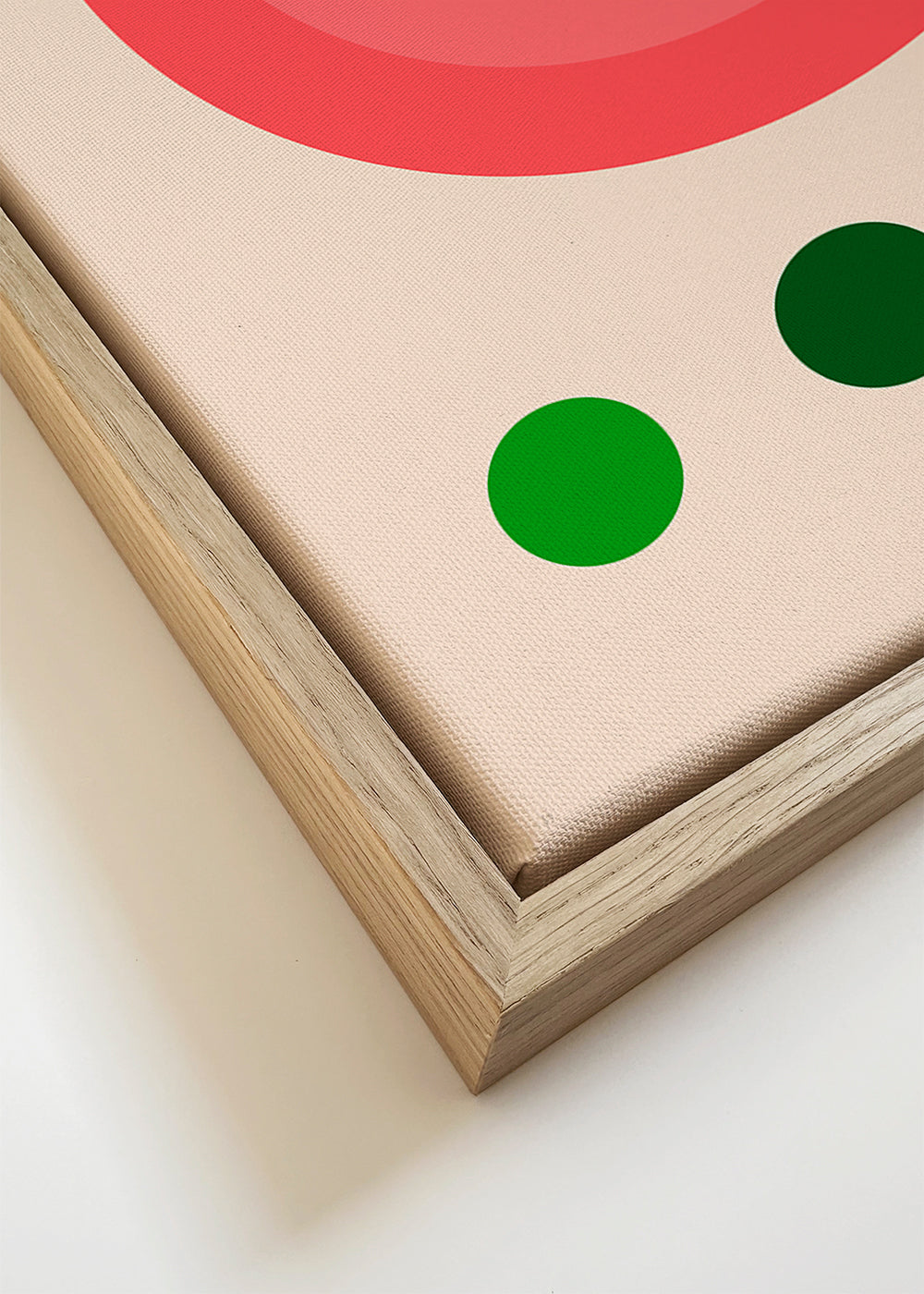 Plakat geometryczny Bauhaus zielony i różowy okrąg
