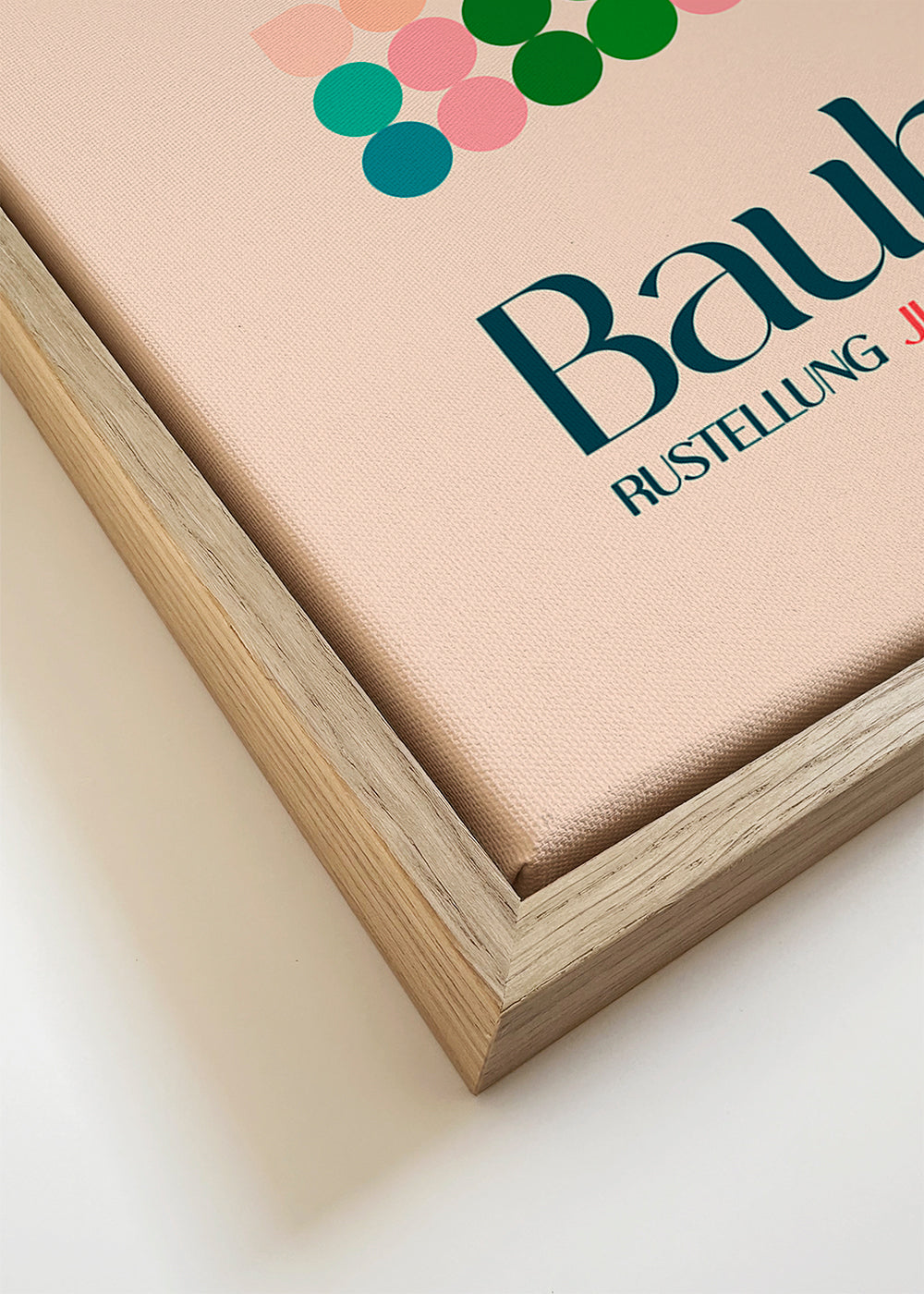 Plakat geometryczny Bauhaus z blokami i typografią