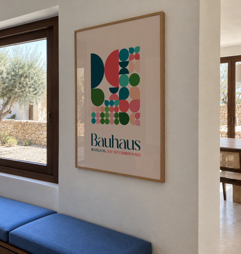 Bauhaus Kutular 2 - Framed poster in an interior