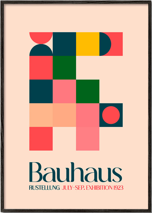 Plakat vintage Bauhaus geometryczny 1923