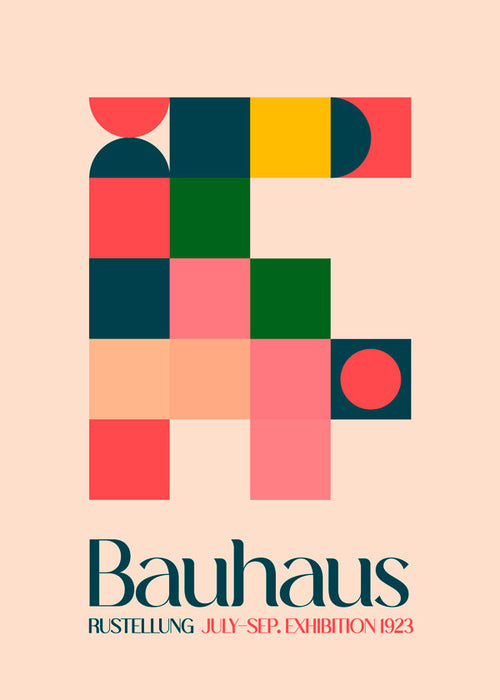 Plakat vintage Bauhaus geometryczny 1923