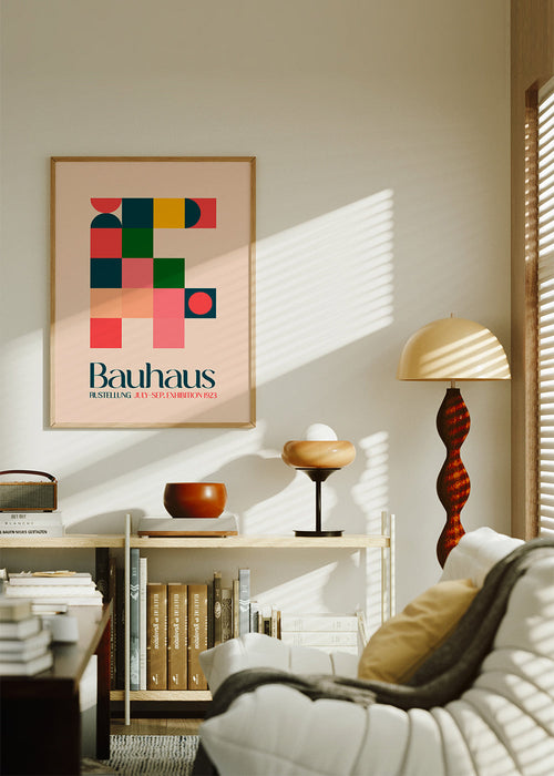 Plakat vintage Bauhaus geometryczny 1923
