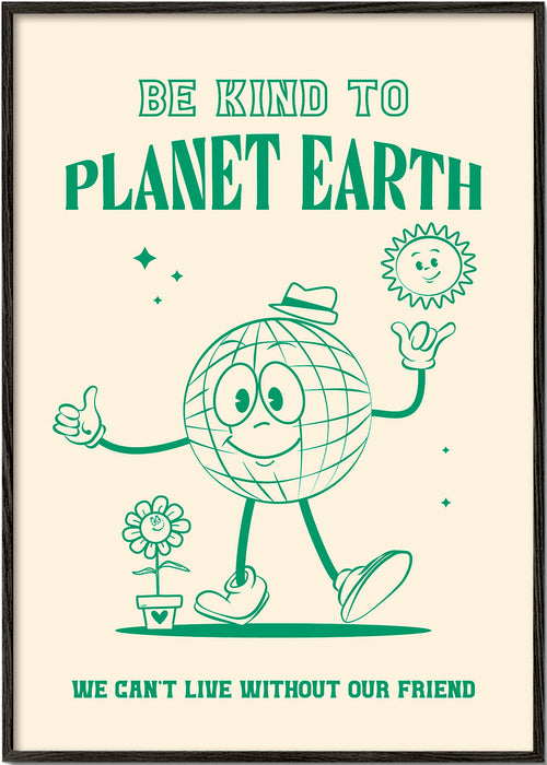 Ilustracja planety z ekologicznym przesłaniem