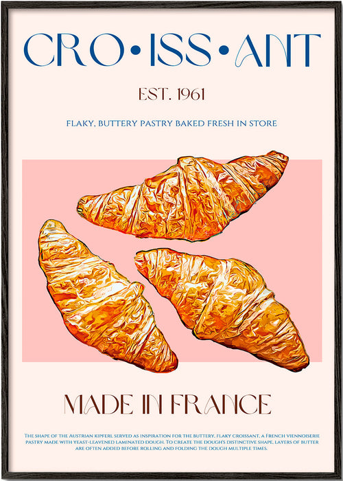 Sztuka do kuchni Croissant ilustracja