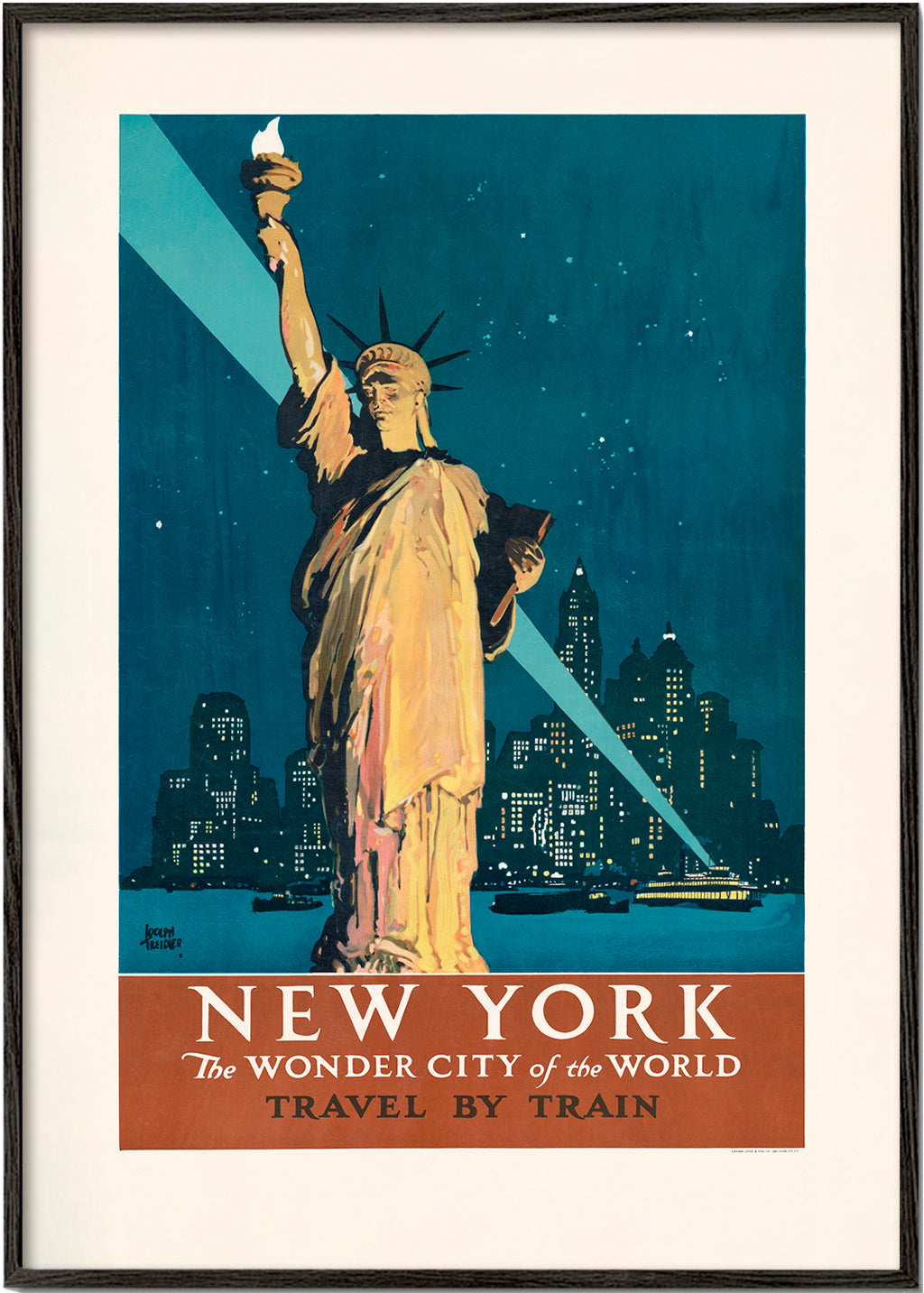 Plakat podróżniczy New York w stylu vintage