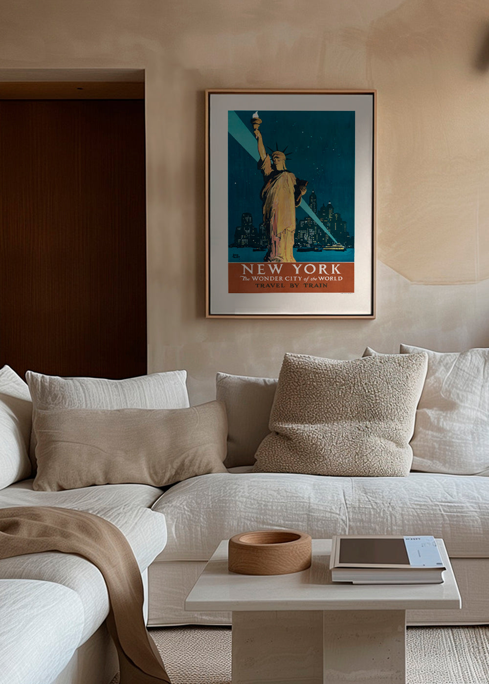 Plakat podróżniczy New York w stylu vintage