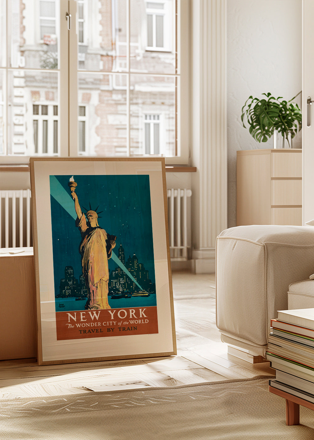 Plakat podróżniczy New York w stylu vintage