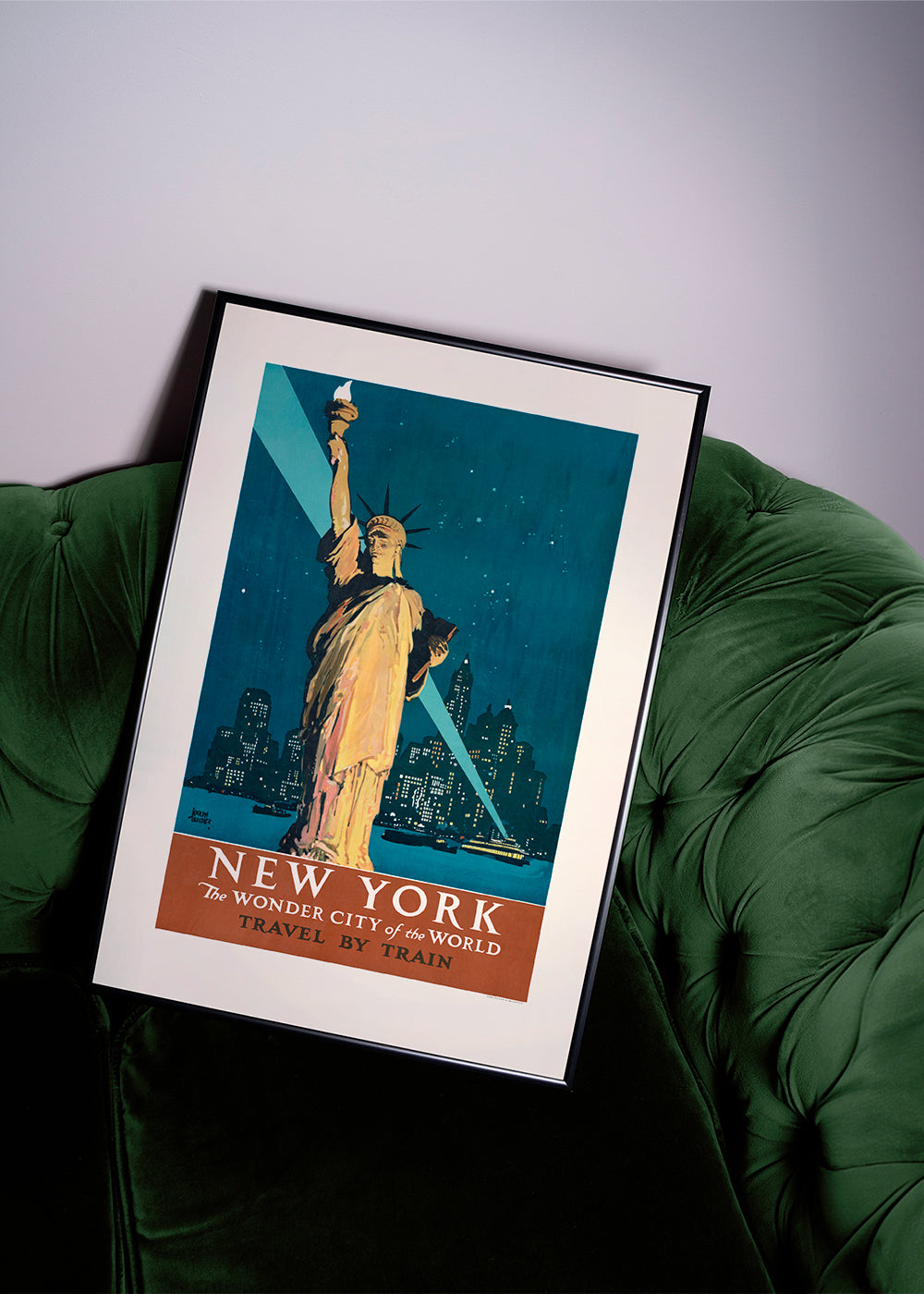 Plakat podróżniczy New York w stylu vintage