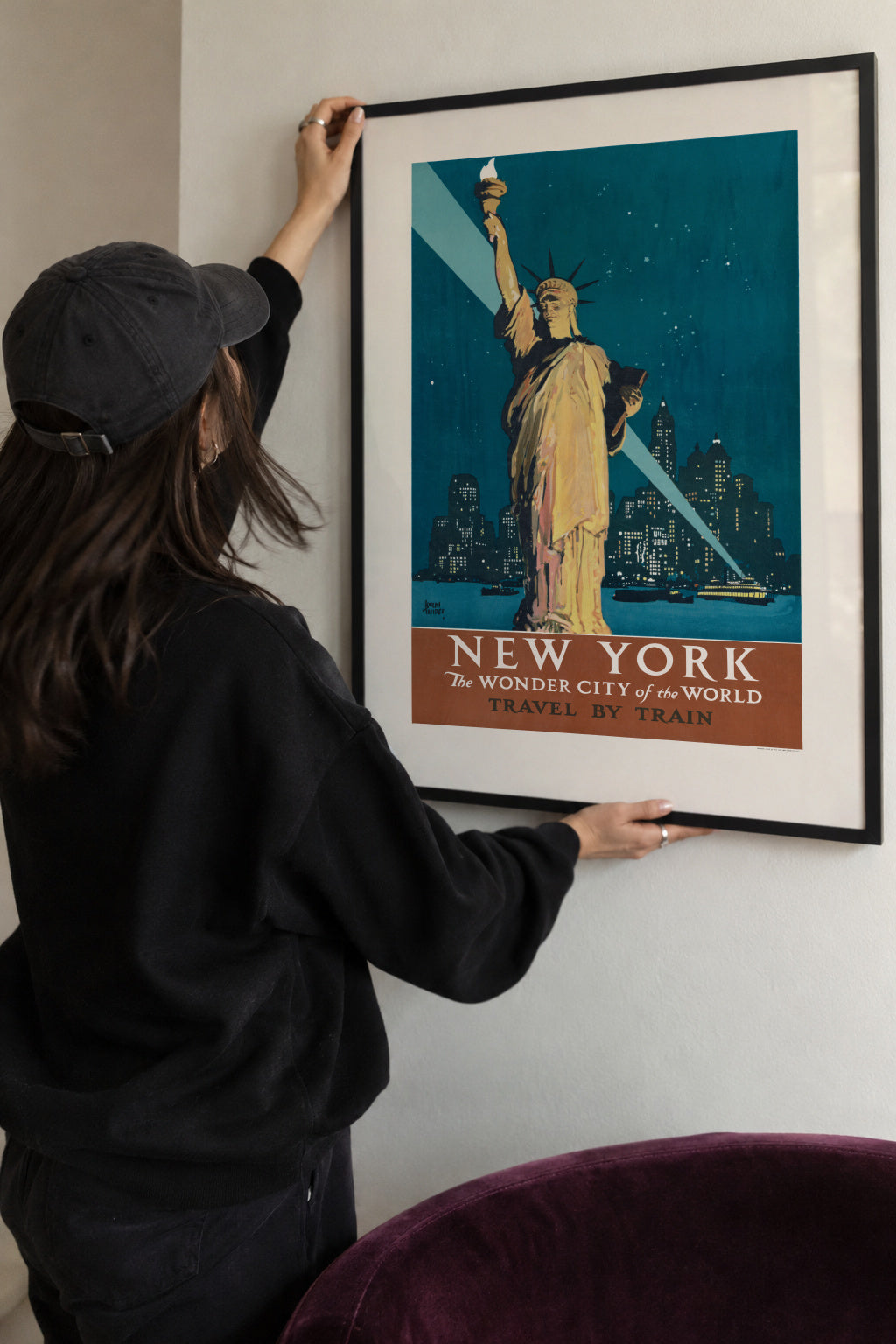 New York - Framed poster detail