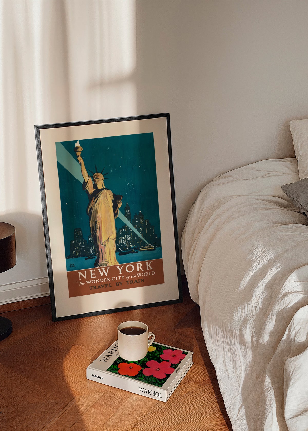 New York - Framed poster in an interior