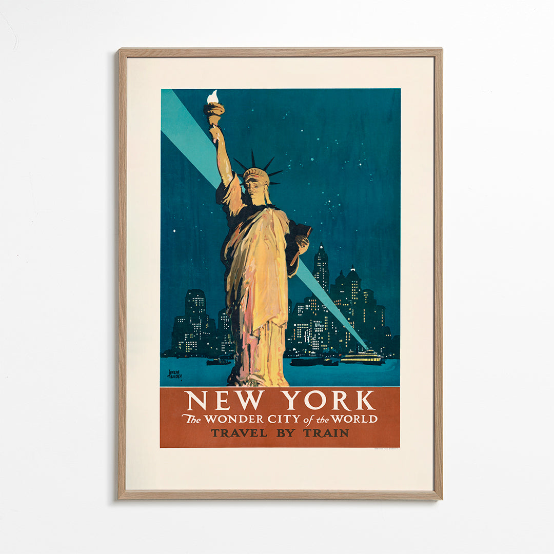 Plakat podróżniczy New York w stylu vintage
