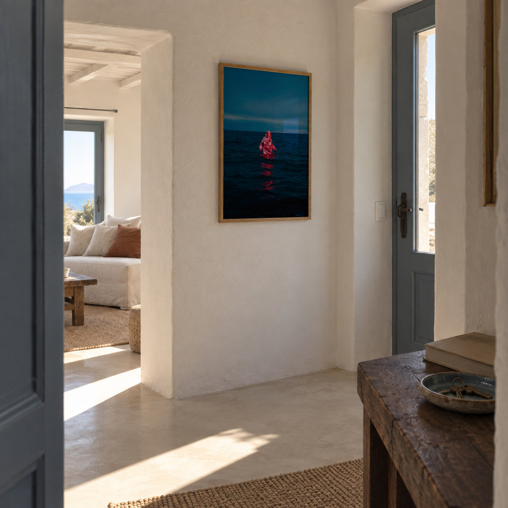 Spaceman Lost At Sea - Framed poster in an interior