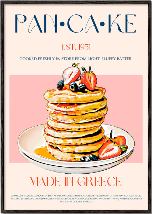Sztuka do kuchni Pancake ilustracja retro