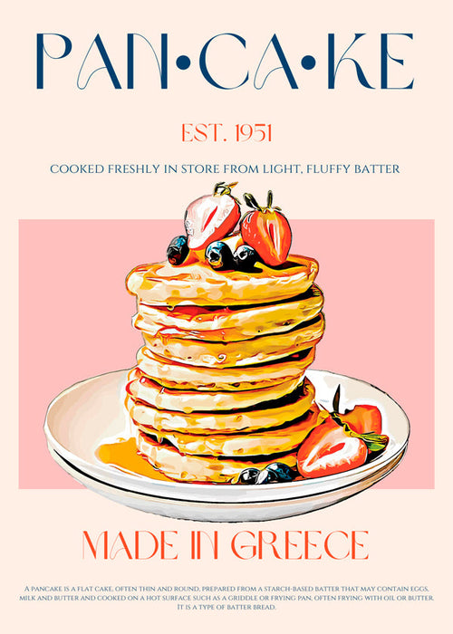 Sztuka do kuchni Pancake ilustracja retro