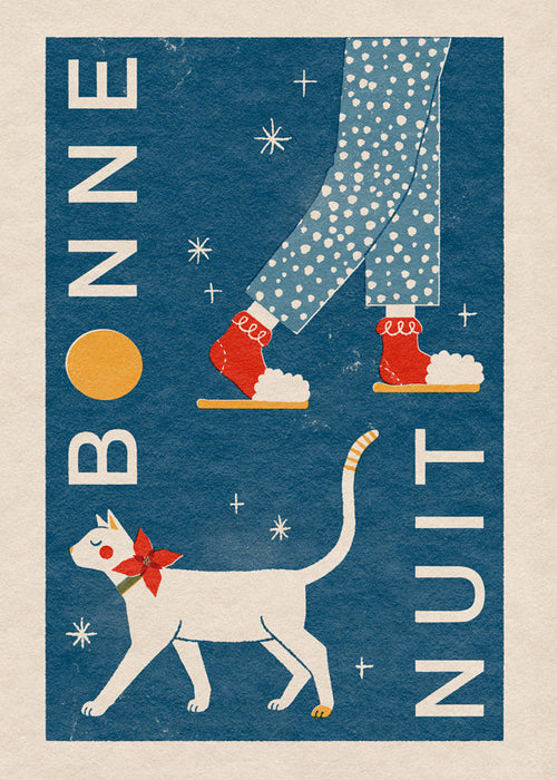 Ilustracja kota nocna