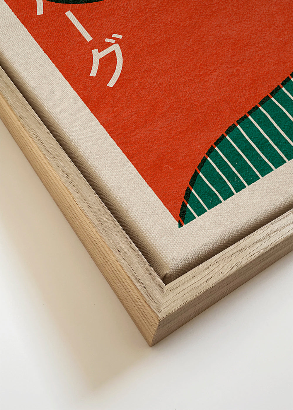 Ilustracja japońska z geometryczną twarzą