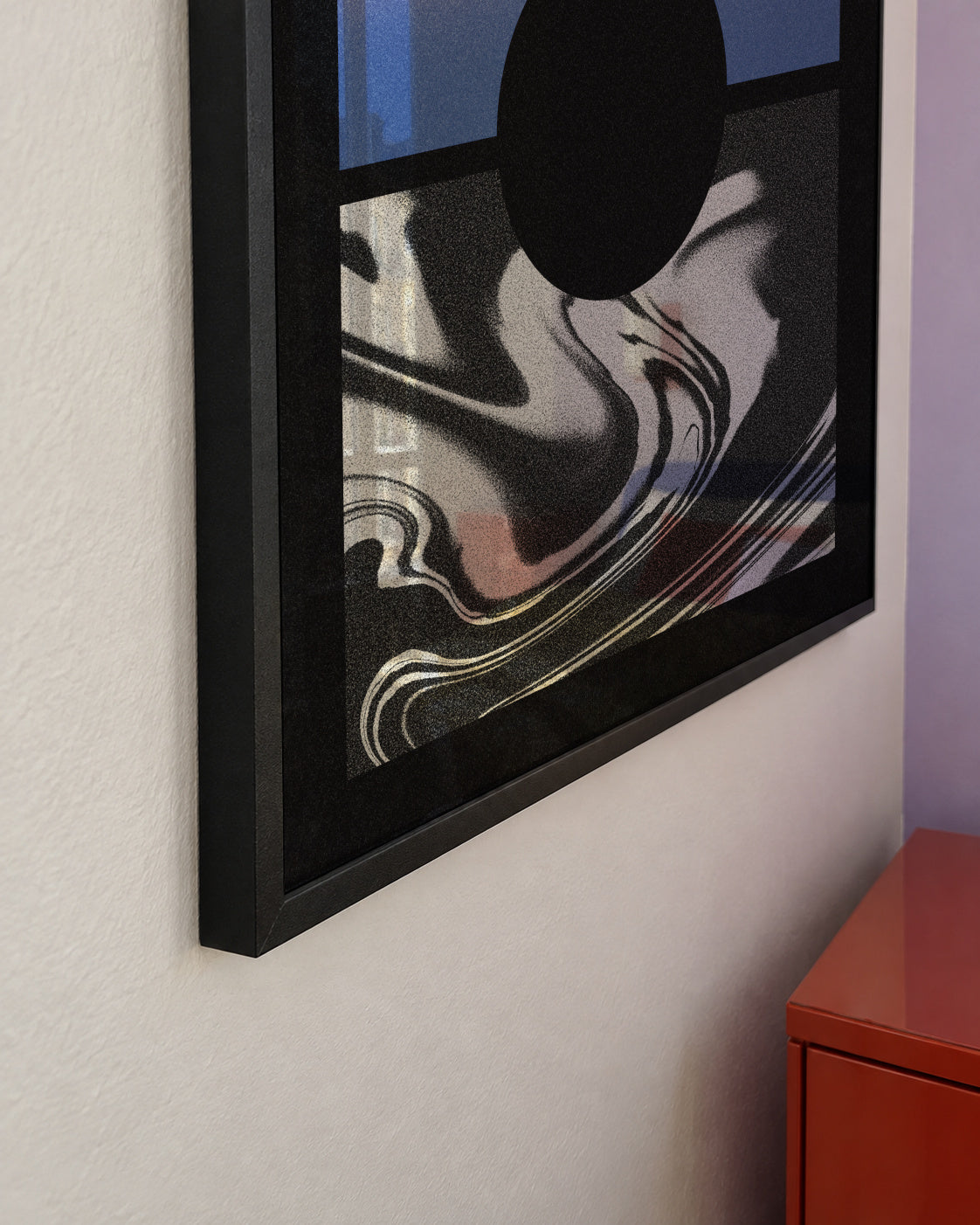 Black Worm Hole Gradient - Framed poster detail