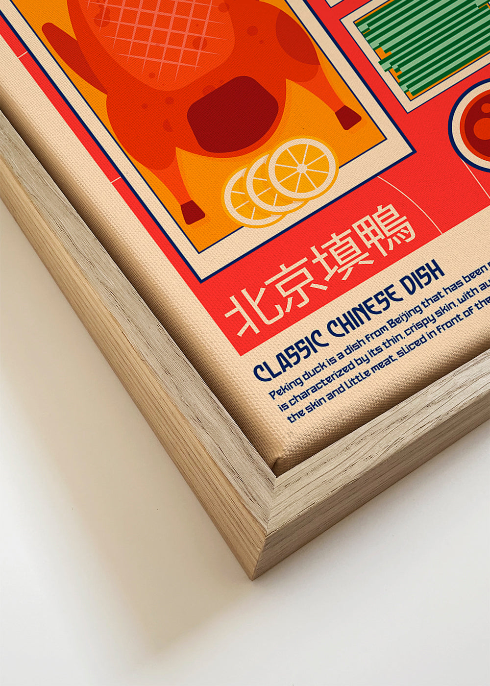 Sztuka do kuchni Peking Duck retro ilustracja