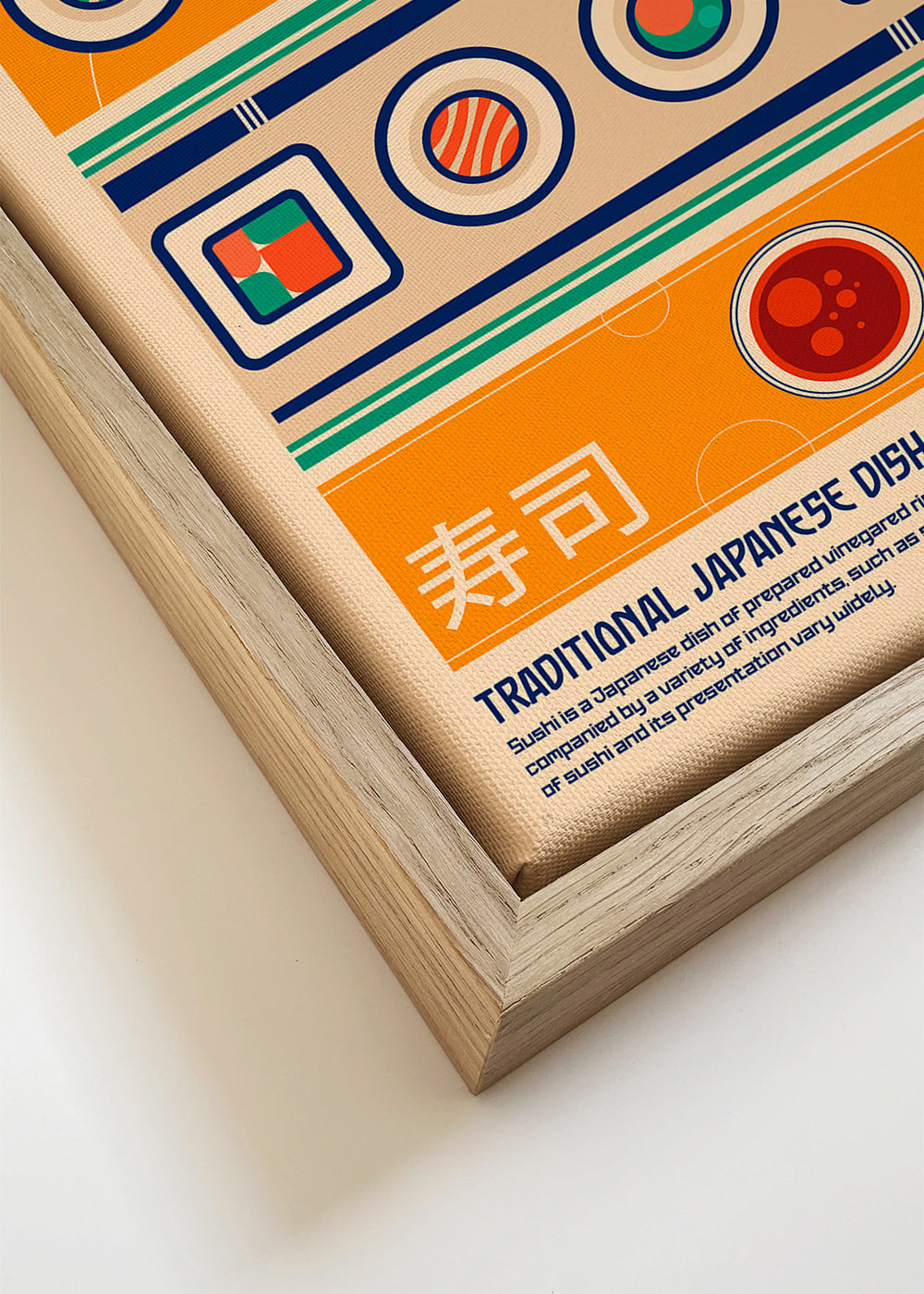 Sztuka do kuchni Plakat sushi graficzny