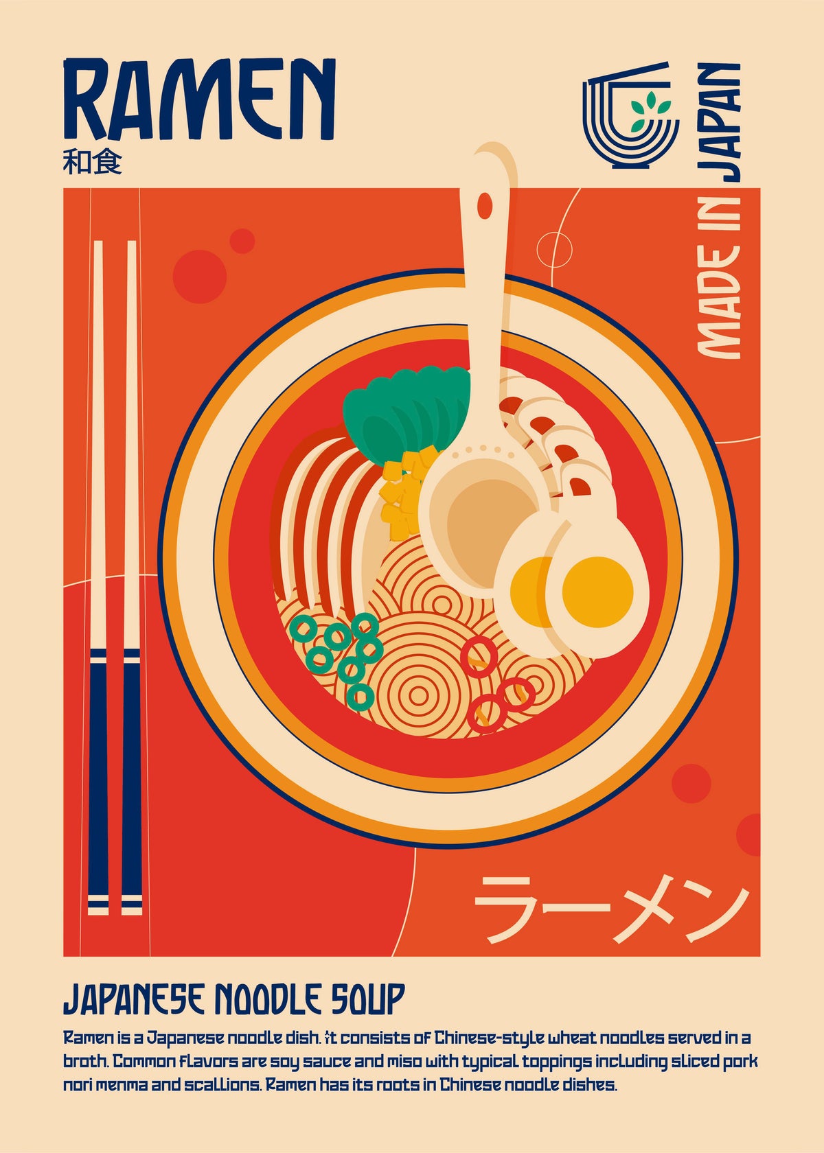 Ramen Japanese Food Print - Unframed art print