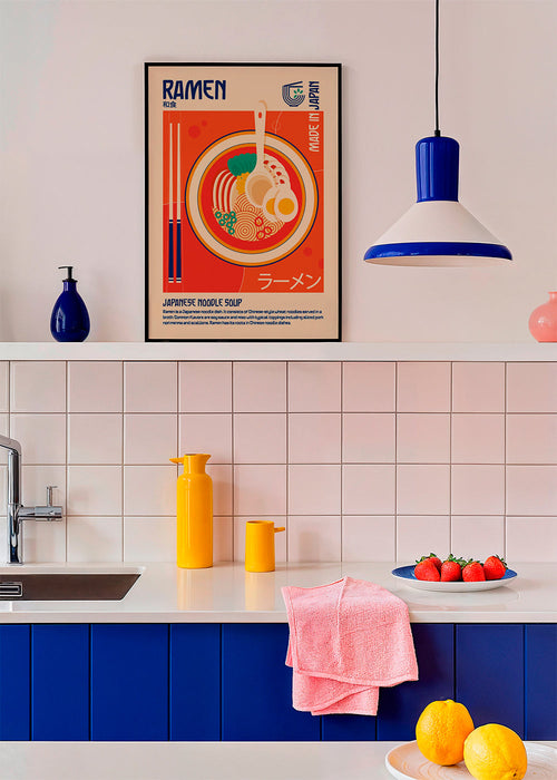 Sztuka do kuchni Ramen japoński plakat