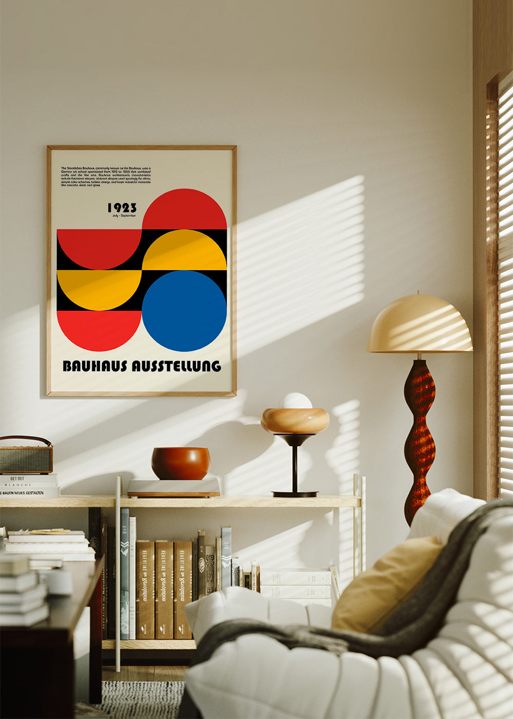 Plakat geometryczny Bauhaus 1923 kształty podstawowe