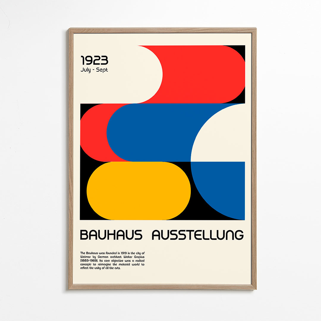 Wintage Bauhaus geometryczny plakat 1923