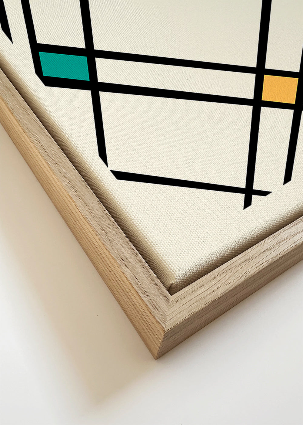 Plakat geometryczny Bauhaus 1923 z podstawowymi kolorami