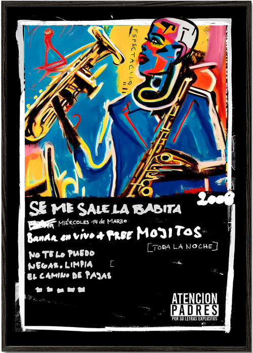 Ilustracja jazzowa w żywych kolorach