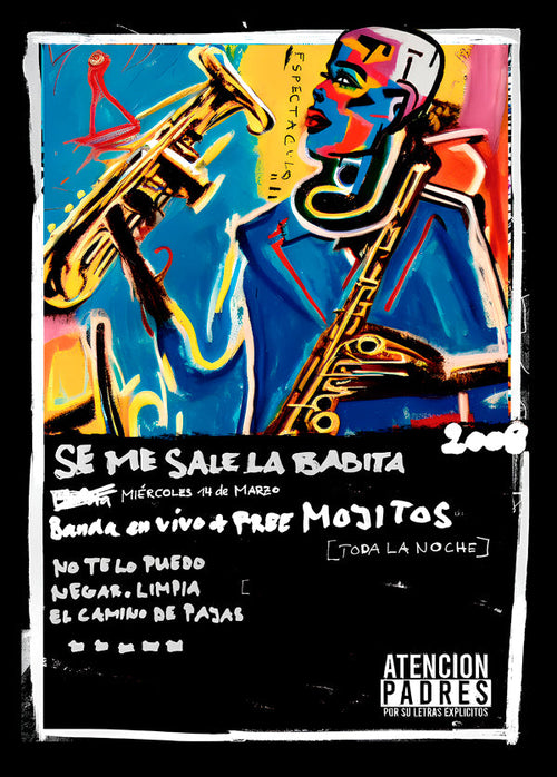 Ilustracja jazzowa w żywych kolorach