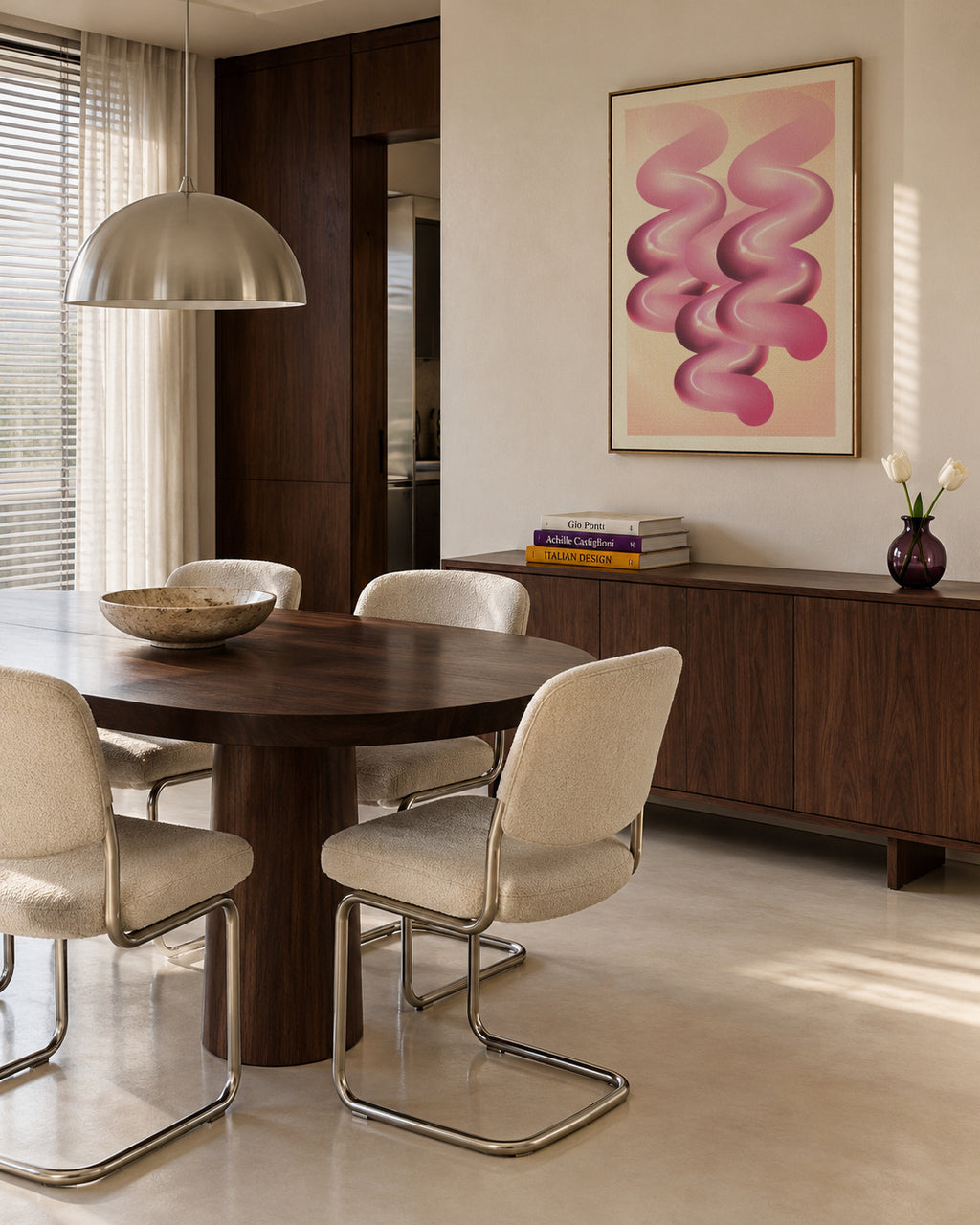 RETRO GRAPHIC NO.1 - Framed canvas in an interior
