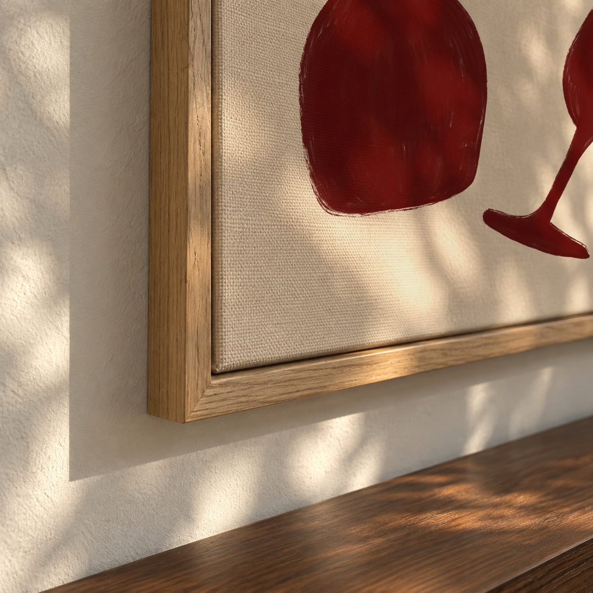Wine not? - Framed canvas detail
