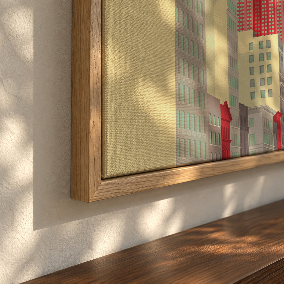 New York 5th Avenue - Framed canvas detail