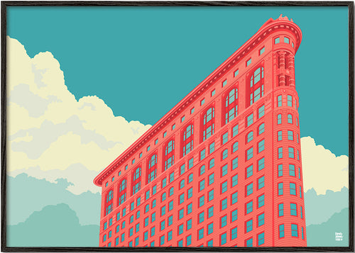 Sztuka miasta Flatiron ilustracja pop