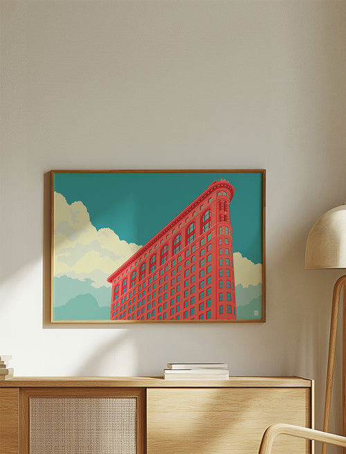 Sztuka miasta Flatiron ilustracja pop