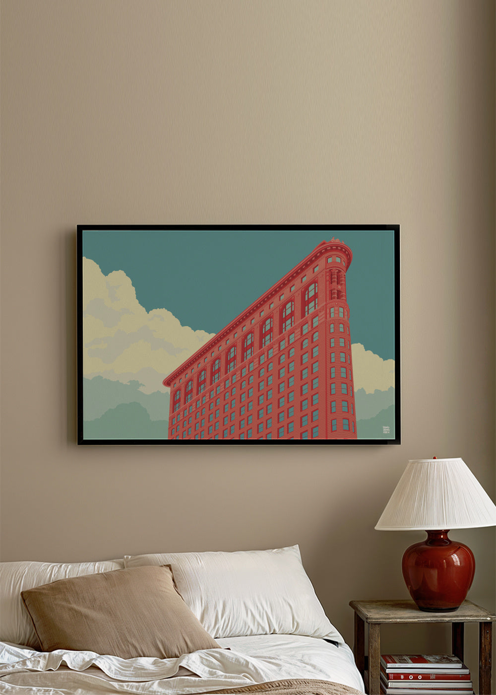 New York Flatiron Building - Framed poster in an interior