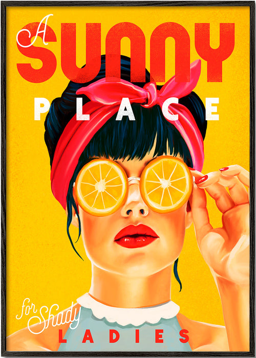 Sztuka do kuchni pin-up z plasterkami pomarańczy